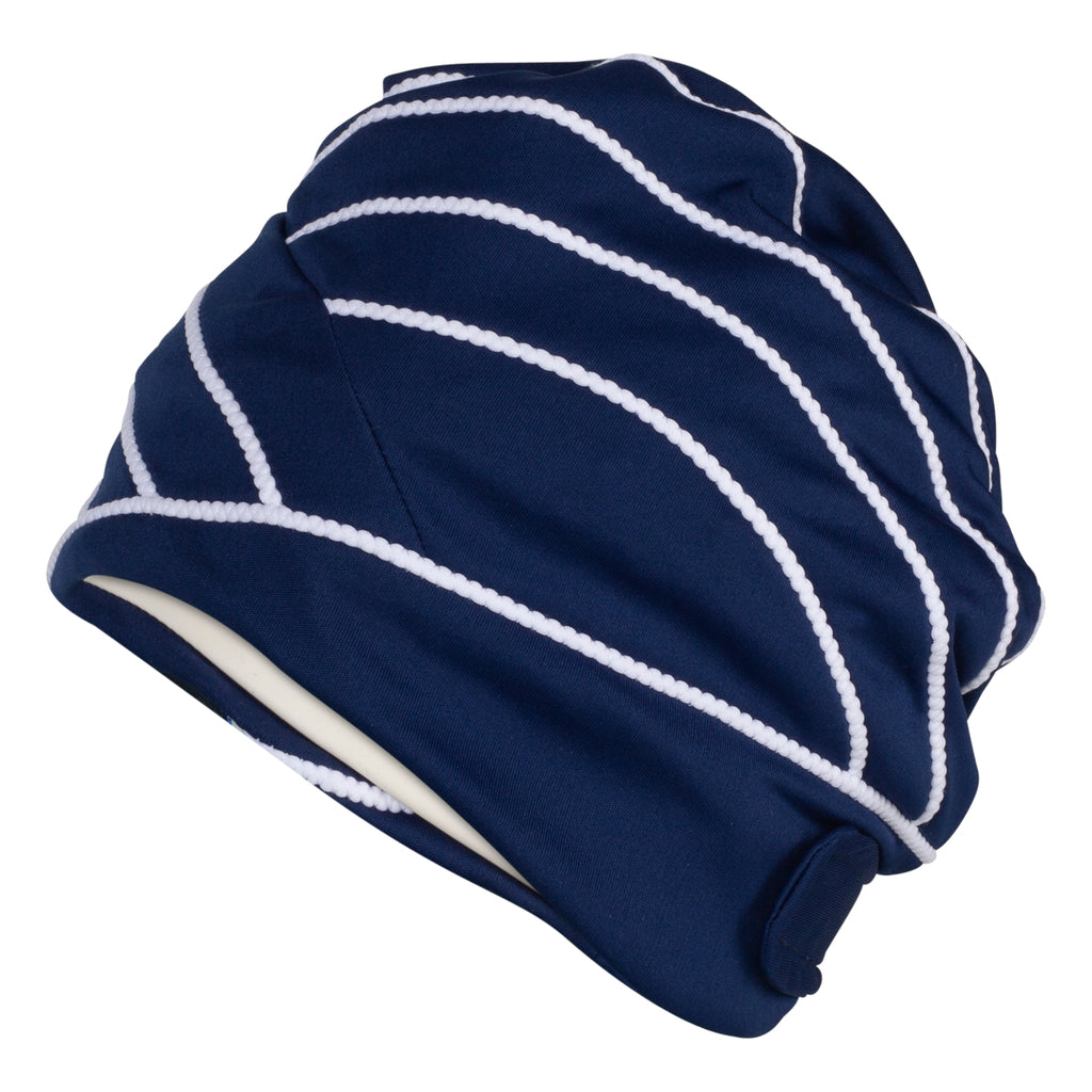 Glamorous Swim Turban Womens' Swim Hat With Velcro Fastener Navy Blue