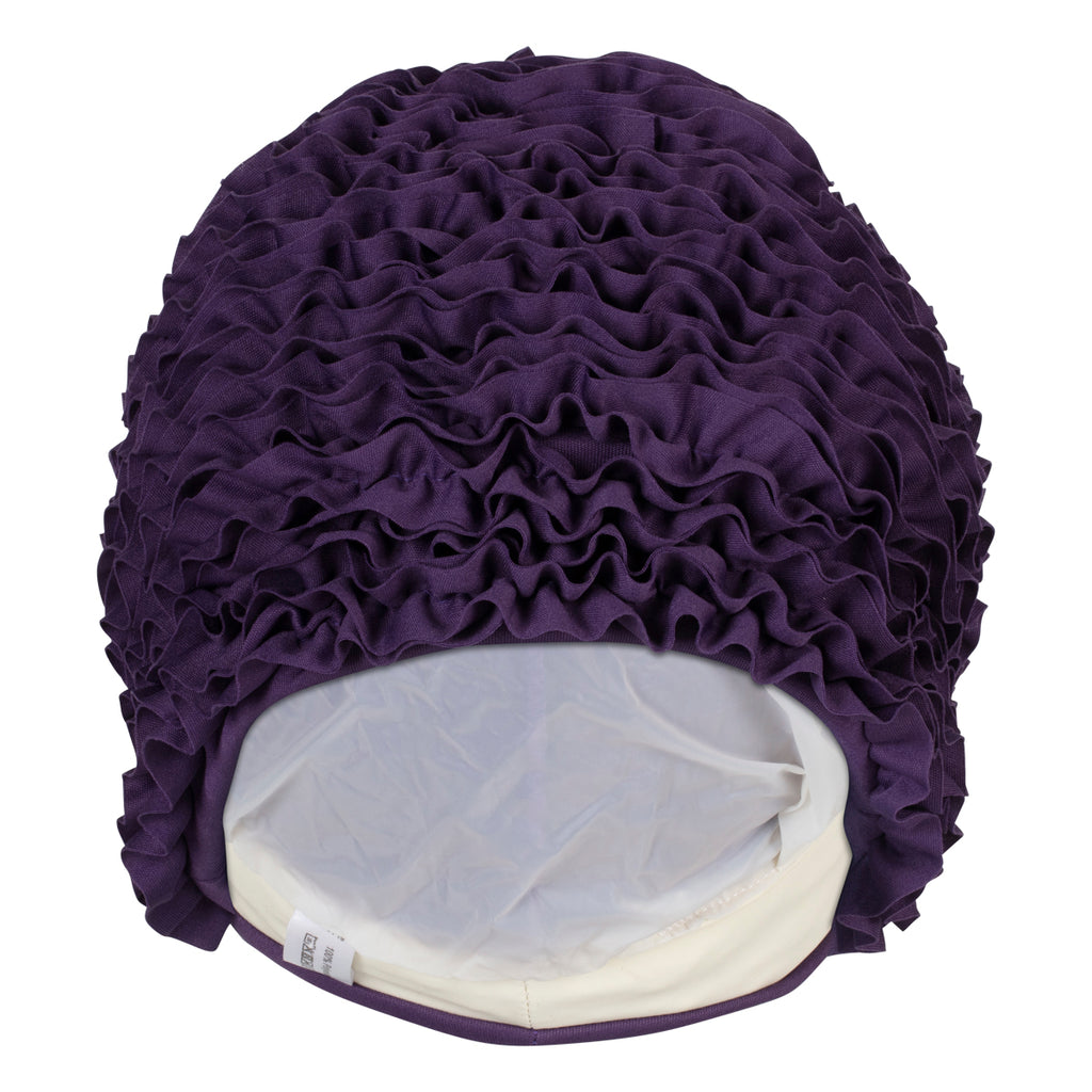 Purple Frilly Swimming Hat Swim Turban by Fashy