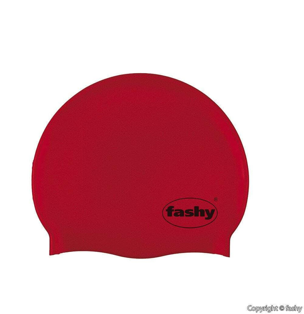 Red Silicone Swim Cap Fashy - Fine Saratoga Ltd