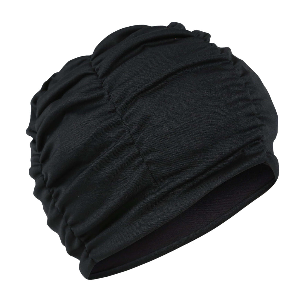 Turban Style Swimming Hat by Fashy Black - Fine Saratoga Ltd