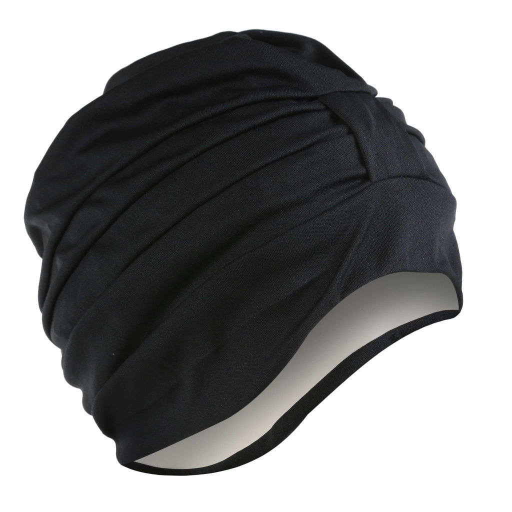 Fashy Black Swim Turban 3473 With Velcro Fastener - Fine Saratoga Ltd