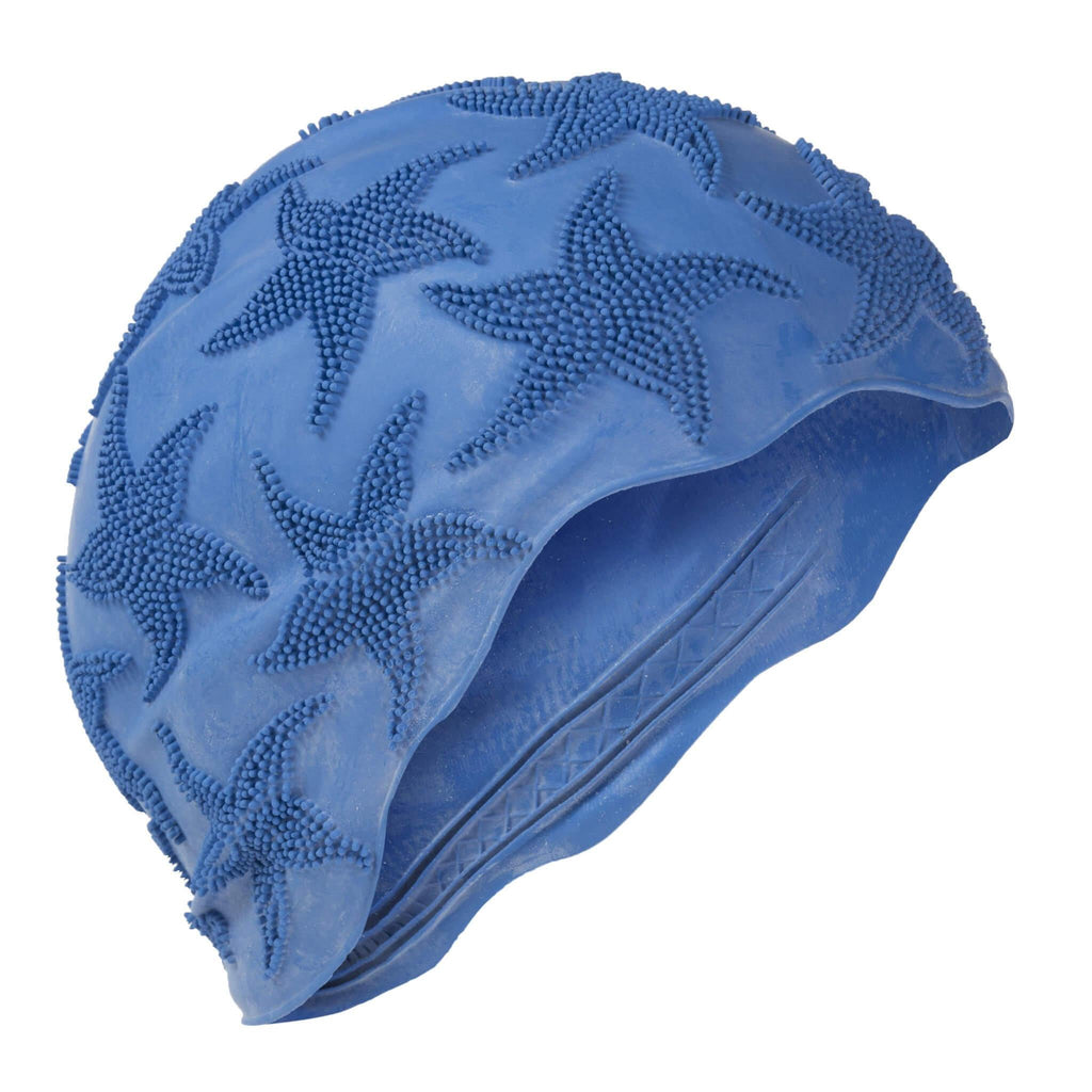 Ladies Pretty Retro Style Swim Hat Blue - Fine Saratoga Ltd