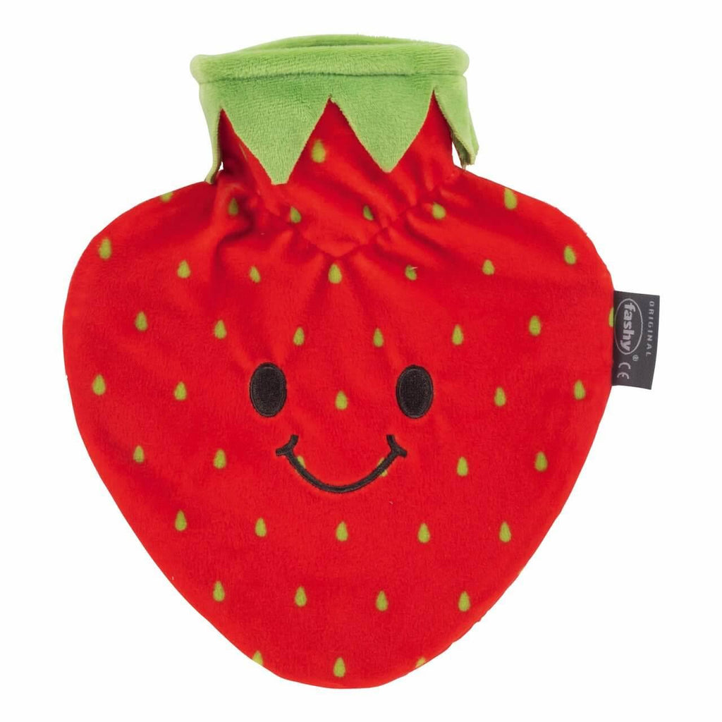 Childs Hot Water Bottle by Fashy - Red Strawberry - Fine Saratoga Ltd