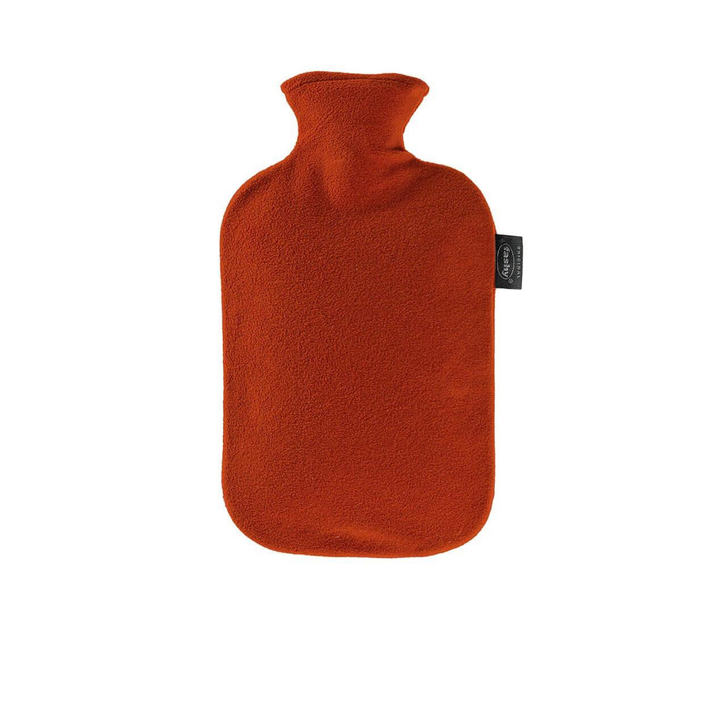 Fashy Hot Water Bottle With Removeable Fleece Cover 2 Litre Red - Fine Saratoga Ltd