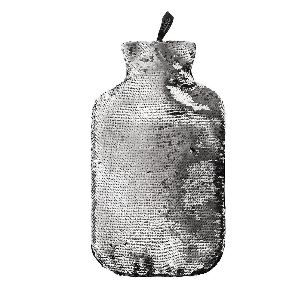 Fashy Hot Water Bottle With Black Sequin Cover 67333 - Fine Saratoga Ltd