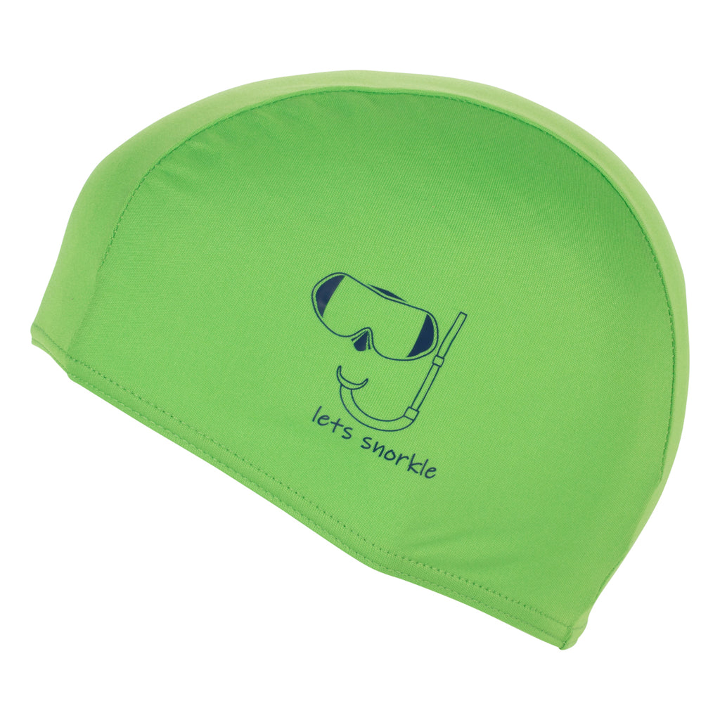 Kids Green Fabric Cloth Swim Cap Swimming Hat by Fashy Snorkel