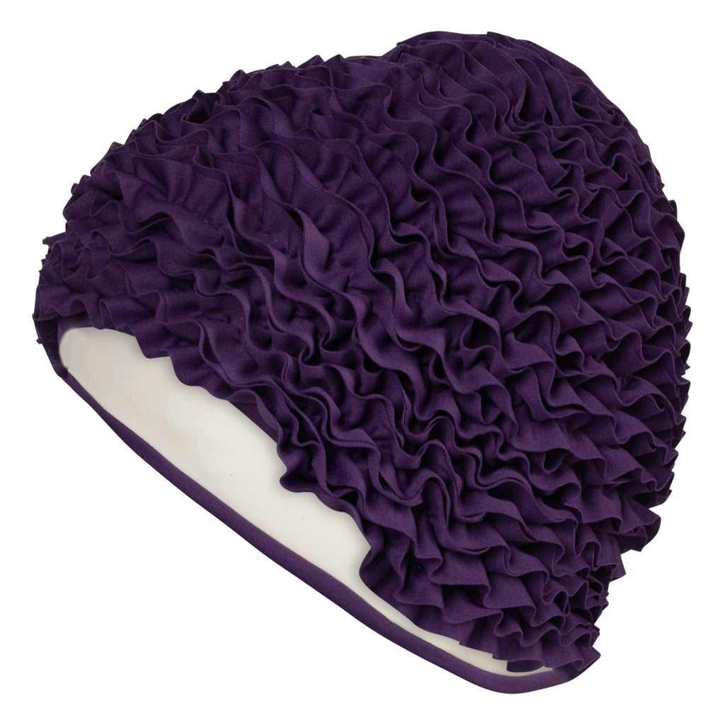 Purple Frilly Swimming Hat Swim Turban by Fashy