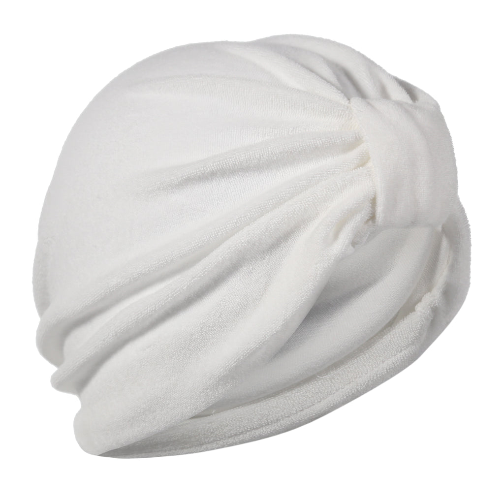 Towelling Cotton Hair Turban by Fashy 3821 White