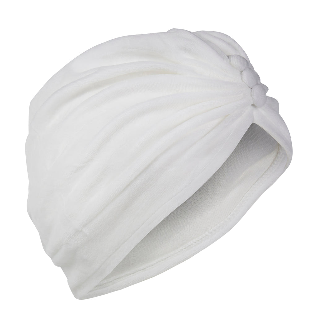 Towelling Cotton Hair Turban by Fashy 3824 White