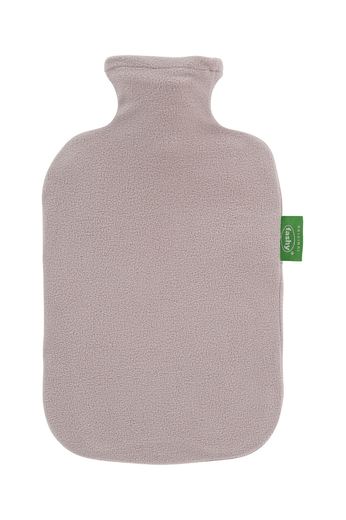 Fashy Hot Water Bottle With Removeable Fleece Cover 2 Litre Grey Recycled Polyester