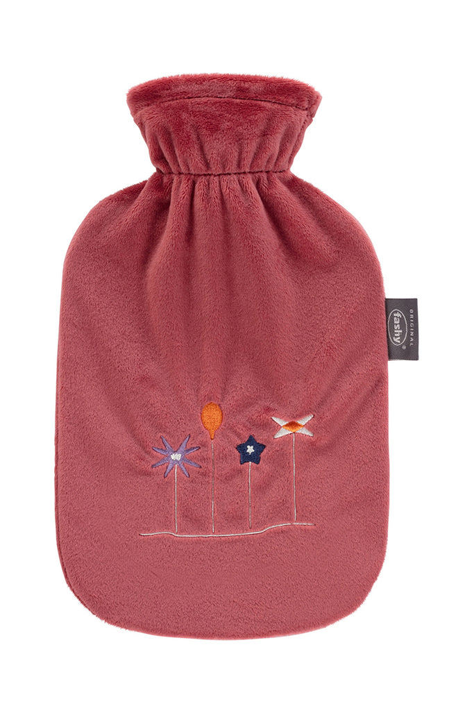 Fashy Hot Water Bottle With Removeable Cover Rose