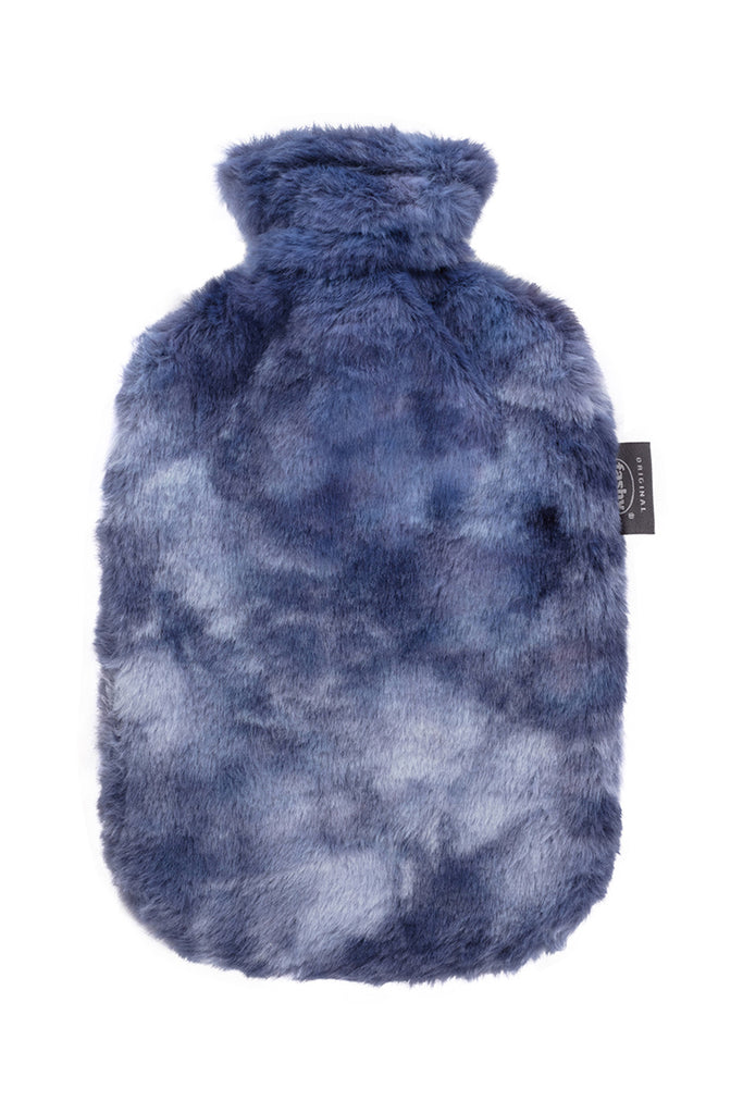 Fashy Hot Water Bottle With Removeable Cover Extra Soft Faux Fur Grey