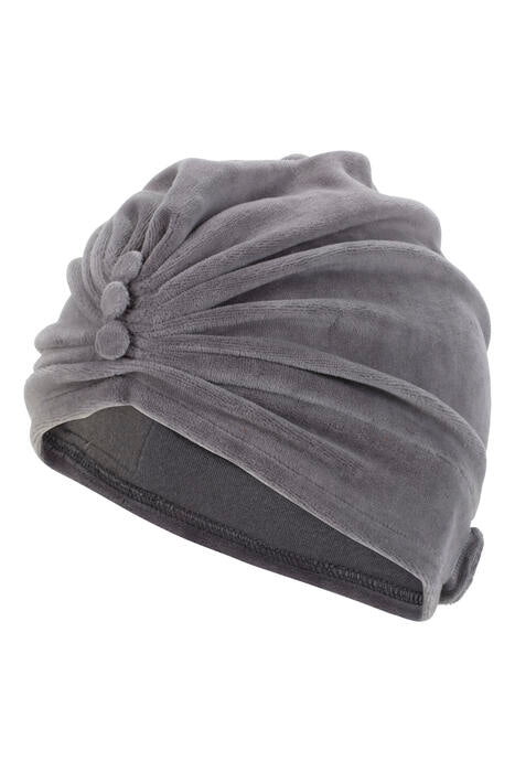 Towelling Cotton Hair Turban by Fashy 3824 Grey