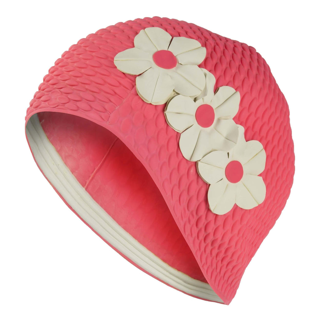 Hot Pink Flower Swimming Hat - Fine Saratoga Ltd