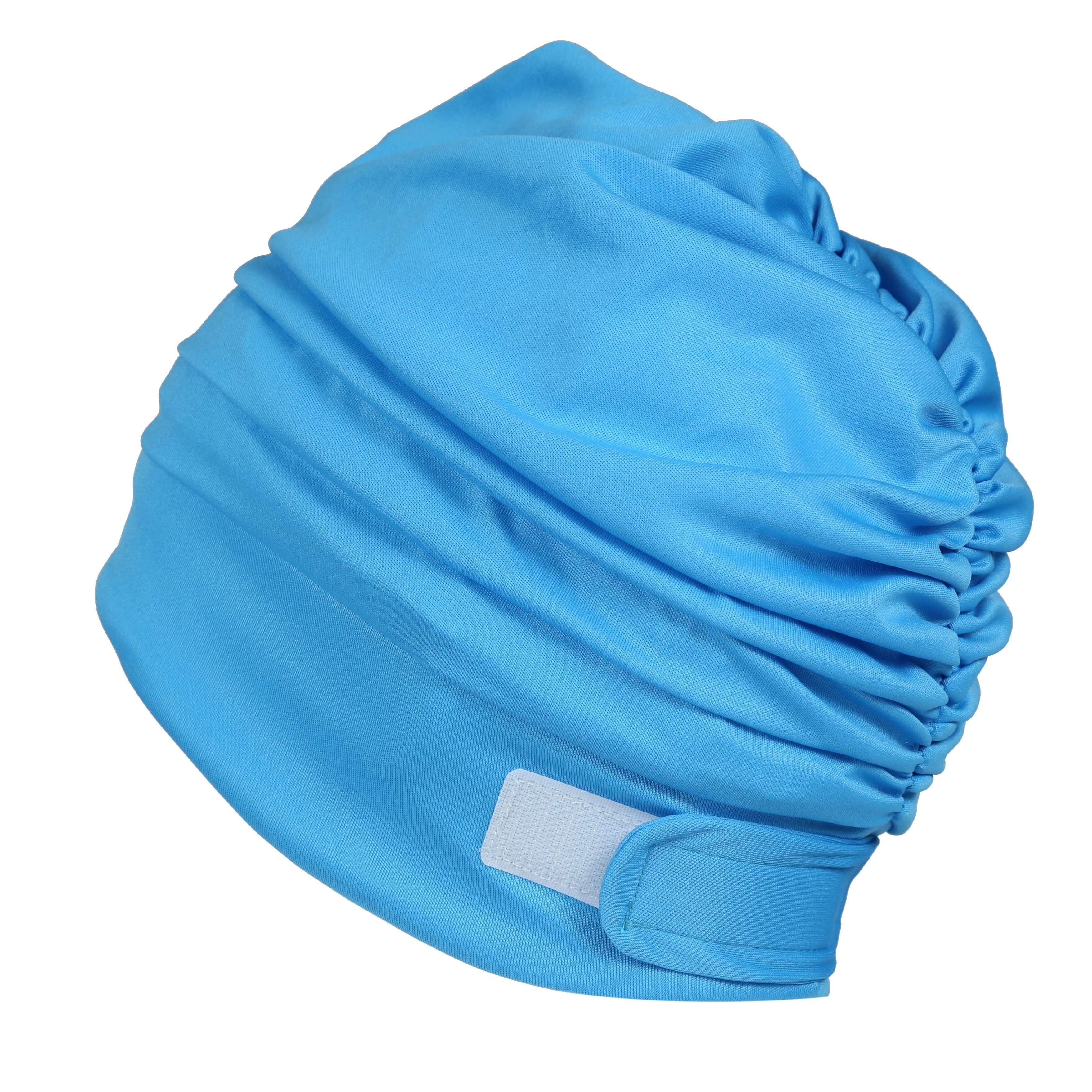Fashy Turban Style Swim Hat With Velcro Fastener Turquoise