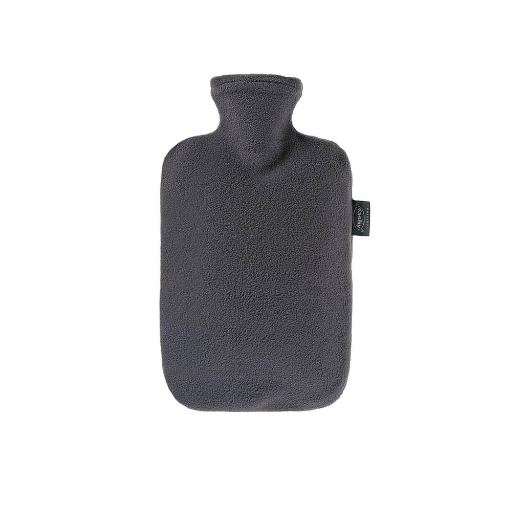 Fashy Hot Water Bottle With Removeable Fleece Cover 2 Litre Grey - Fine Saratoga Ltd